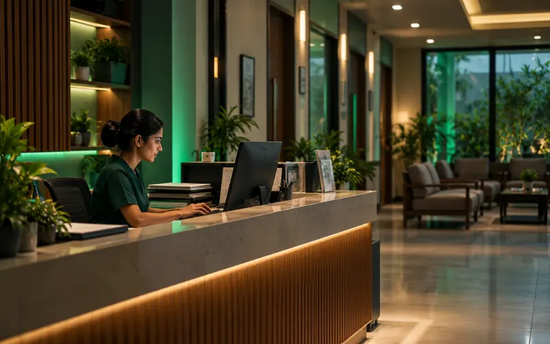 Clinic reception and patient operations